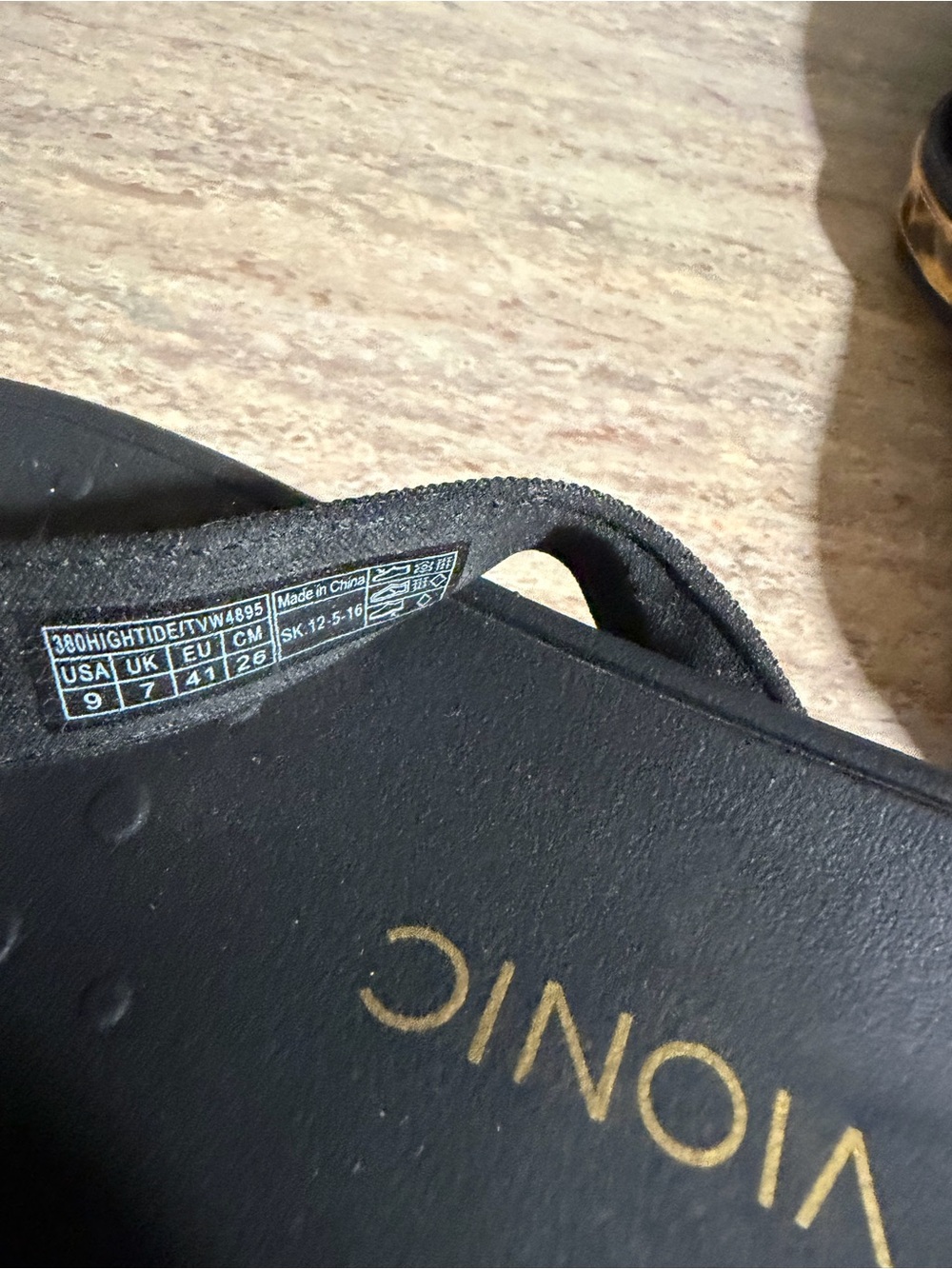 Vionic Animal Print Straps Sandals with Black Sole - Picture 12 of 12